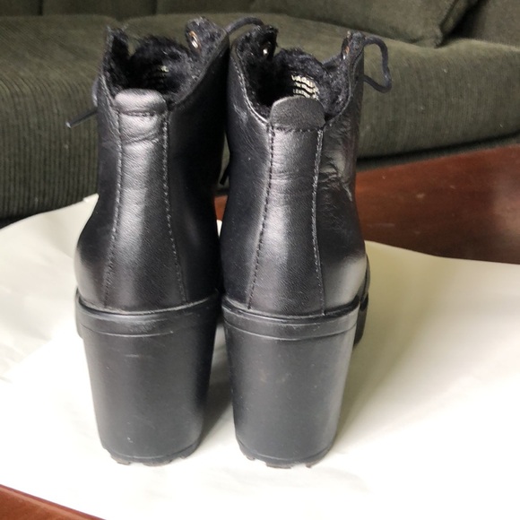 NEW Vagabond grace black leather lace up heeled ankle boots size 6 or 36 - Picture 3 of 5